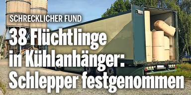 38 Flüchtlinge in Kühlanhänger: Schlepper in NÖ festgenommen