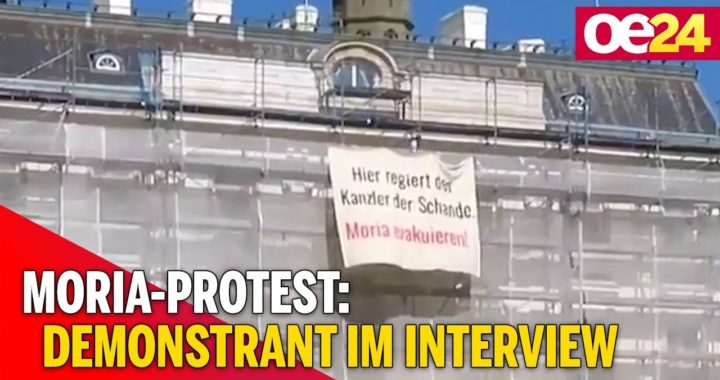 Moria-Protest am Kanzleramt: Demonstrant im Interview