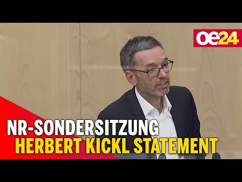 NR-Sondersitzung: Statement von Herbert Kickl