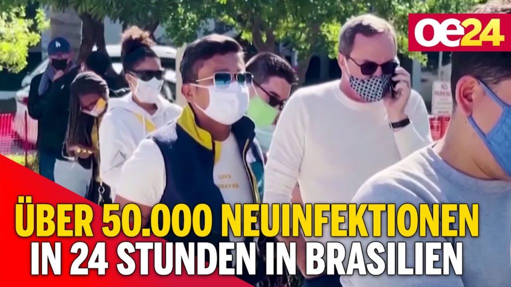 Brasilien mit 50.000 Neuinfektionen in 24h