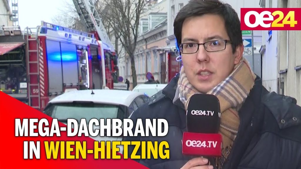 Mega-Dachbrand in Wien-Hietzing