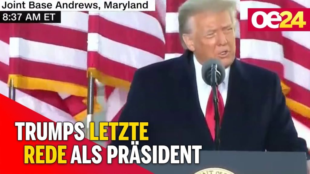Trump verlässt das Weiße Haus: Trumps letzte Rede als Präsident