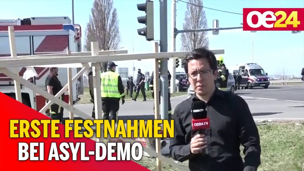Erste Festnahmen bei Asyl-Demo bei Flughafen