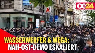 Wasserwerfer & Wega: Nah-Ost-Demo eskaliert