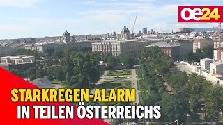 Starkregen-Alarm in Teilen Österreichs