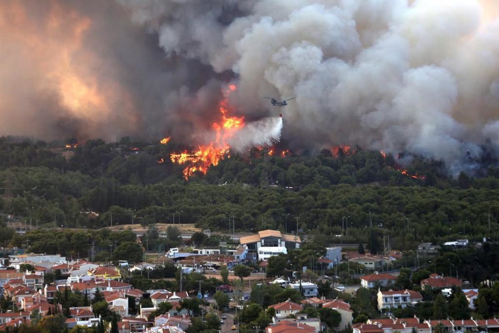 Hitzewelle: Großbrand im Norden Athens