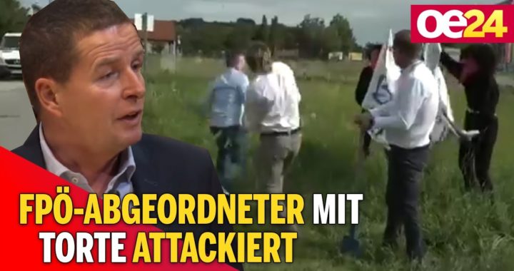 FPÖ-Abgeordneter mit Torte attackiert