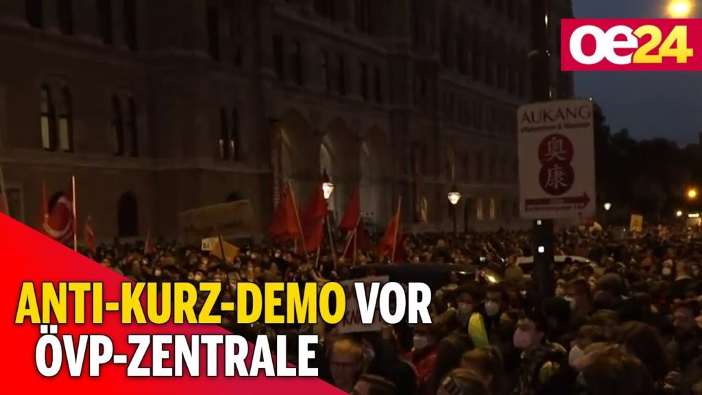 Anti-Kurz-Demo vor ÖVP-Zentrale
