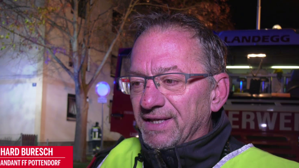 2 leblose Personen: Reinhard Buresch über Wohnungsbrand in Pottendorf