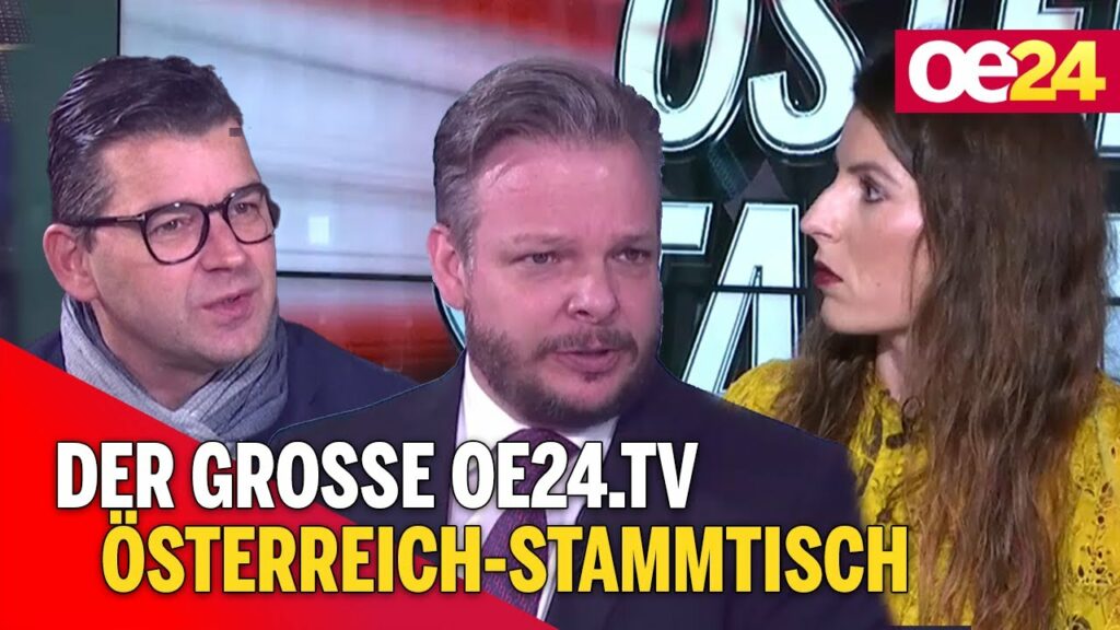 Der größe oe24.TV Österreich-Stammtisch mit Andrea Lautmann, Udo Guggenbichler & Dominic Schmid