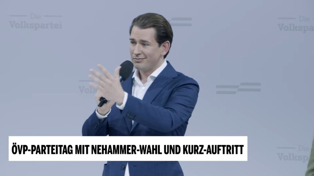 ÖVP-Parteitag: Auftritt von Ex-Kanzler Kurz