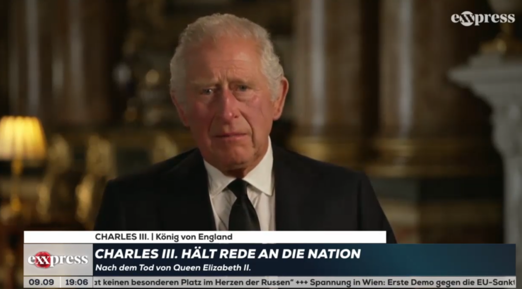 König Charles III hält seine erste Rede