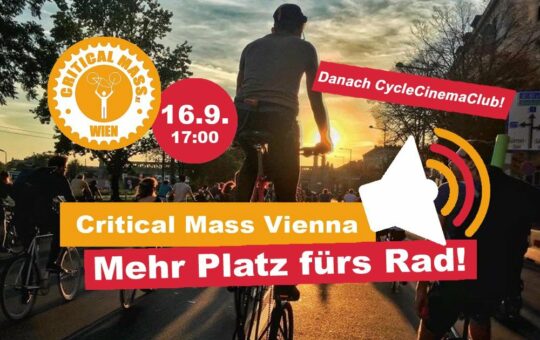 Critical Mass Wien: Mehr Platz für Fahrräder gefordert
