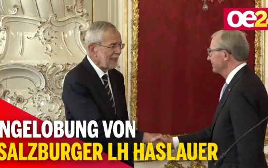 Angelobung von Salzburger LH Haslauer