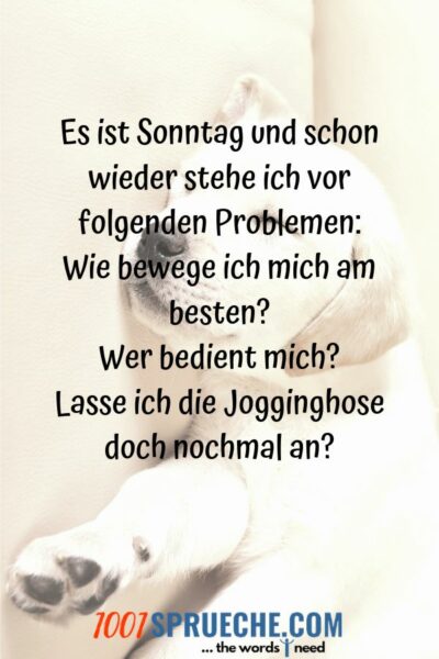 Am Sonntag schon was vor?