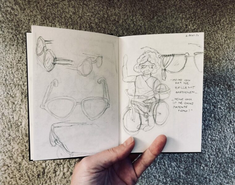 Aus meinem Skizzenbuch: Ich üb’ schon fleißig!