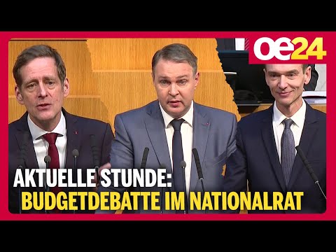 Aktuelle Stunde: Budgetdebatte im Nationalrat