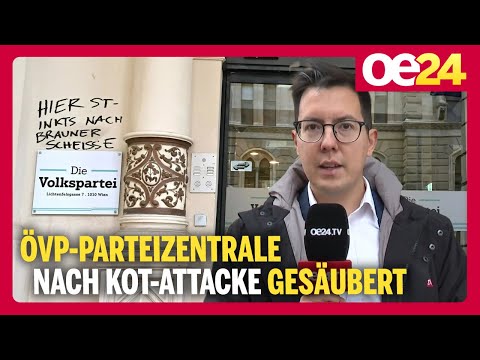 ÖVP-Parteizentrale nach Kot-Attacke gesäubert
