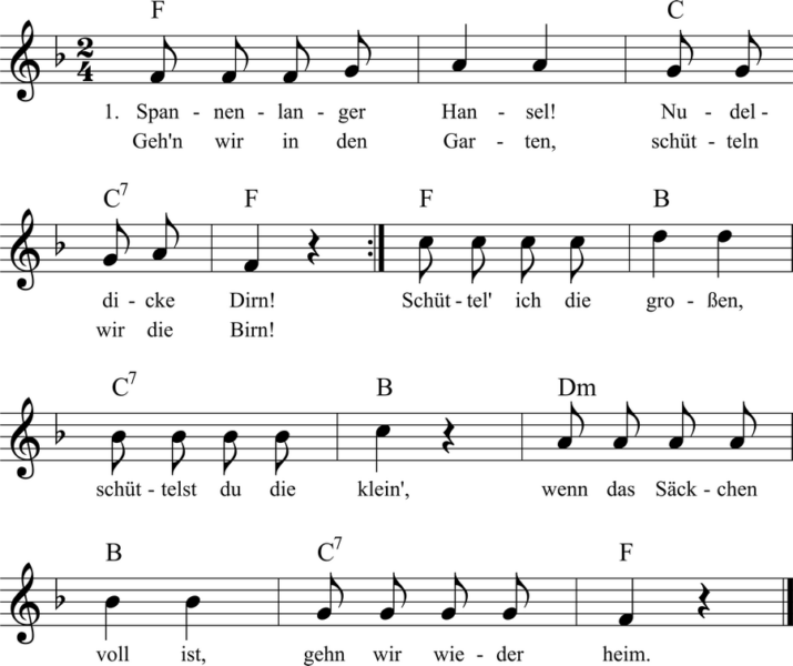 Spannenlanger Hansl, nudeldicke Dirn