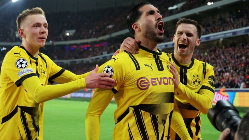 Champions League: Dortmund kämpft sich mit Sabitzer ins Viertelfinale