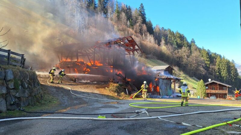 Großbrand in Tirol: Menschen und Tiere konnten gerettet werden