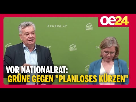 Vor Nationalrat: Grüne gegen “Planloses Kürzen”
