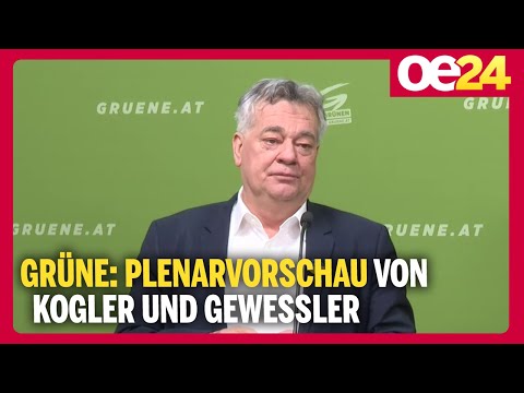 Grüne: Plenarvorschau von Kogler und Gewessler