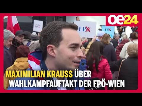 Maximilian Krauss | Wahlkampfauftakt der FPÖ-Wien mit Kickl, Nepp & Krauss