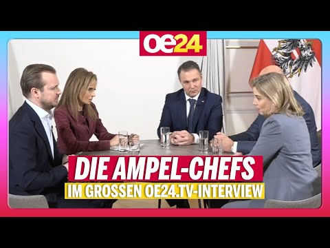 Heute ab 21 Uhr: Die Ampel-Chefs im Großen oe24-TV-Interview