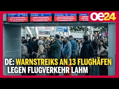 DE: Warnstreiks an 13 Flughäfen legen Flugverkehr lahm
