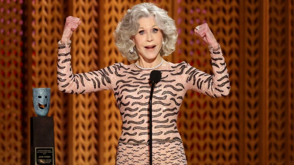 Jane Fonda musste einen Bären aus ihrem Schlafzimmer vertreiben