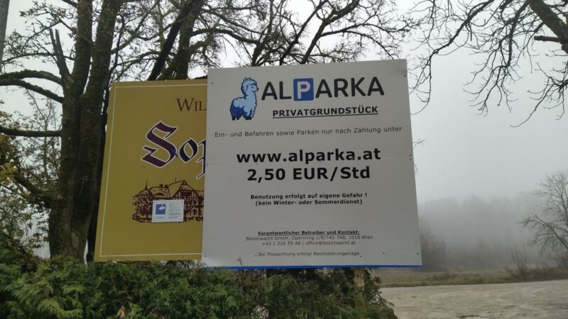 Parkplatzfallen: Jetzt schon doppelte Abzocke auf der Sophienalpe