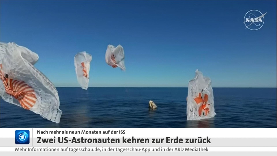 US-Astronauten nach neun Monaten auf der ISS sicher zur Erde zurückgekehrt