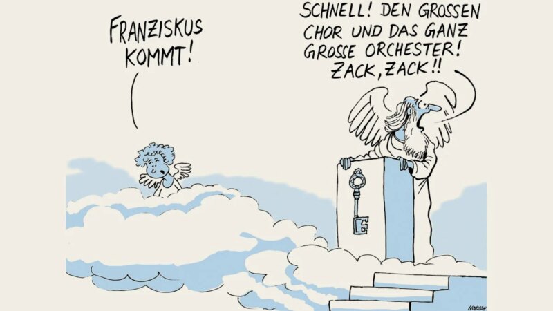 Franziskus kommt in den Himmel