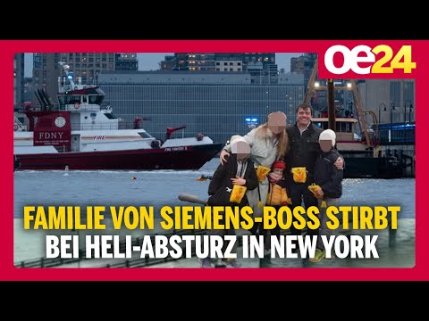 Familie von Siemens-Boss stirbt bei Heli-Absturz mitten in New York