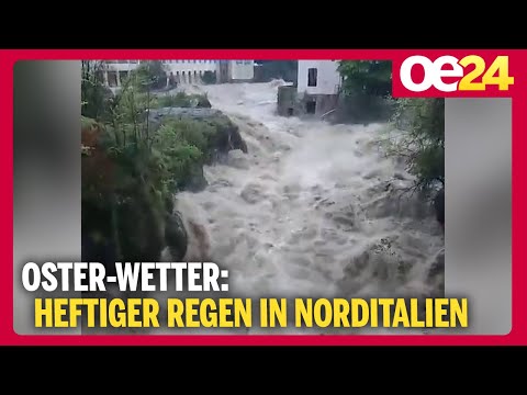 Oster-Wetter: Heftiger Regen in Norditalien