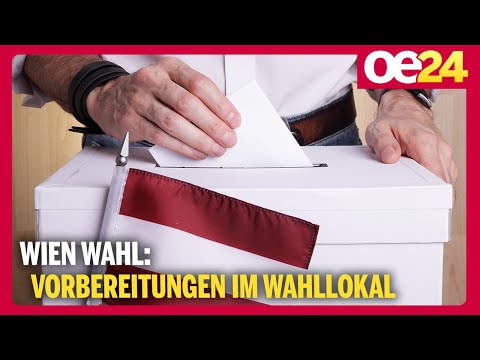 Wien Wahl: Vorbereitungen im Wahllokal