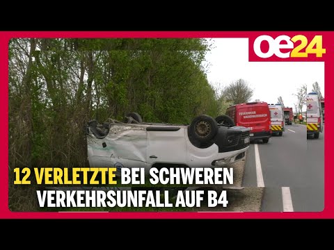 12 Verletzte bei schweren Verkehrsunfall auf B4