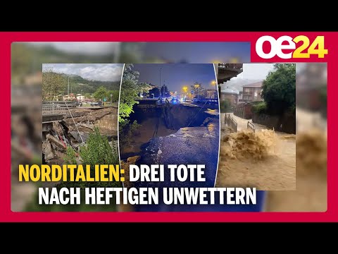 Norditalien: Drei Tote nach heftigen Unwettern