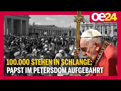 Über 100.000 in Schlange: Gläubige können bis Freitagabend Abschied nehmen.