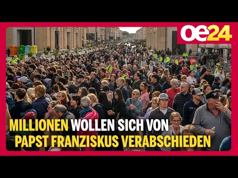 Chaos in Rom: Millionen Menschen wollen sich von Papst Franziskus verabschieden