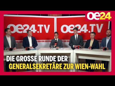 Die große Runde der Generalsekretäre zur Wien-Wahl