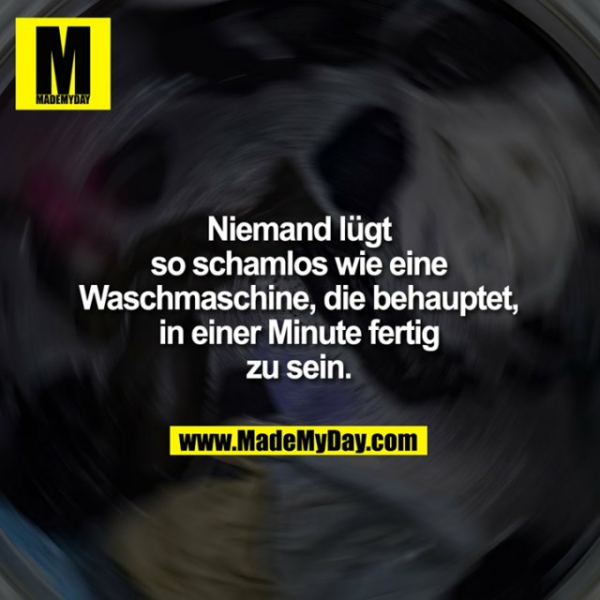 Waschmaschinen lügen