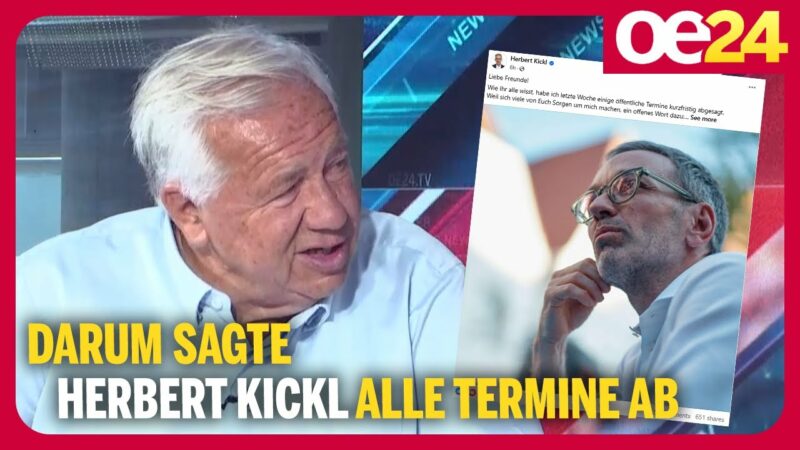 Darum sagte Kickl alle Termine ab: ” Ich denke, Ihr habt Verständnis dafür”