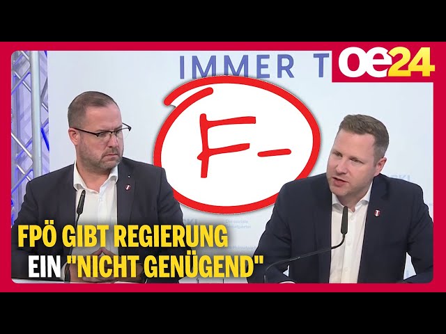 FPÖ gibt Regierung ein “nicht genügend”