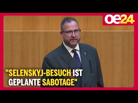 “Selenskyj-Besuch ist geplante Sabotage” | NR: Dringliche Anfrage der FPÖ @ChristianHafeneckerTV