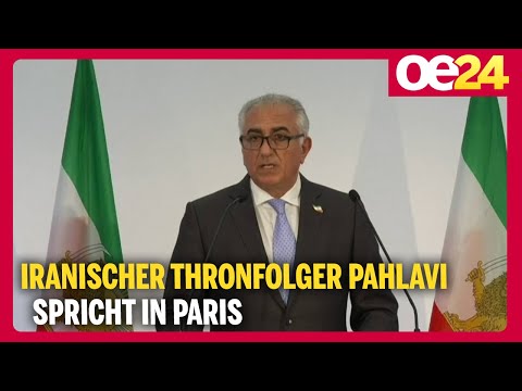 Iranischer Thronfolger Pahlavi spricht in Paris