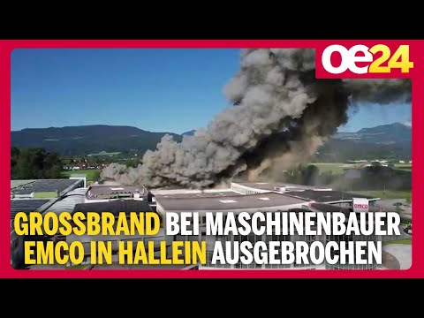 Großbrand bei Maschinenbauer EMCO in Hallein ausgebrochen