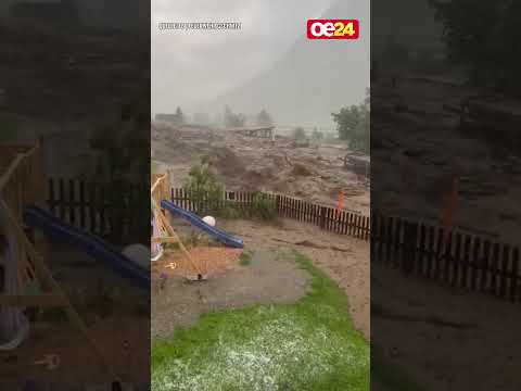 Unwetter in Tirol: Dramatische Murenabgänge in Gschnitz